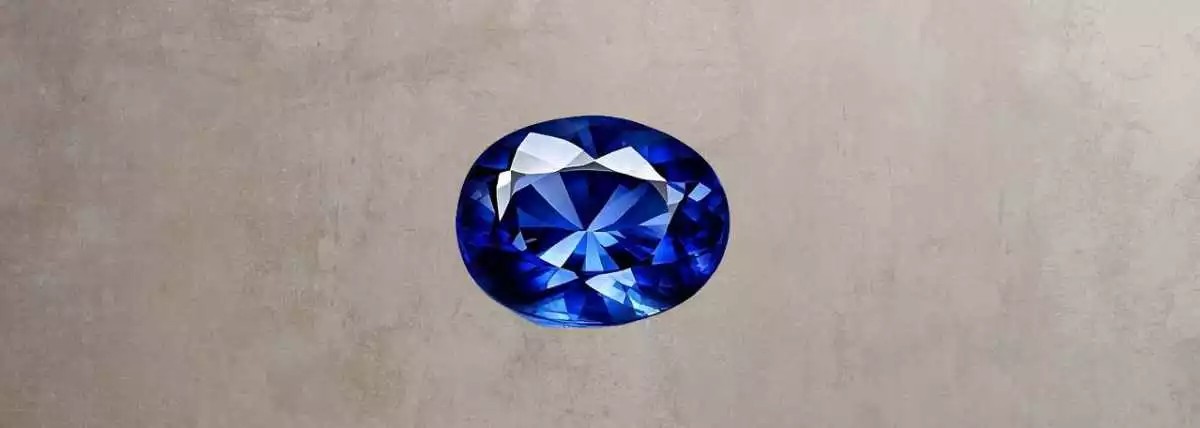 Pierre précieuse saphir bleu ovale taillé, connue pour son éclat et sa profondeur de couleur